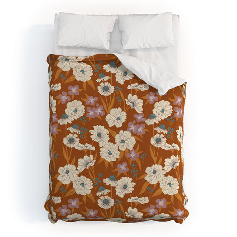 Schatzi Brown Whitney Floral Sienna Duvet Cover