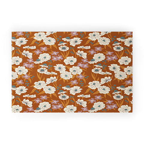 Schatzi Brown Whitney Floral Sienna Welcome Mat