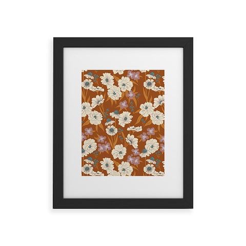 Schatzi Brown Whitney Floral Sienna Framed Art Print