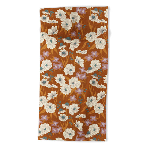 Schatzi Brown Whitney Floral Sienna Beach Towel