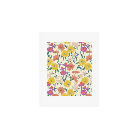 Schatzi Brown Whitney Floral Taupe Art Print