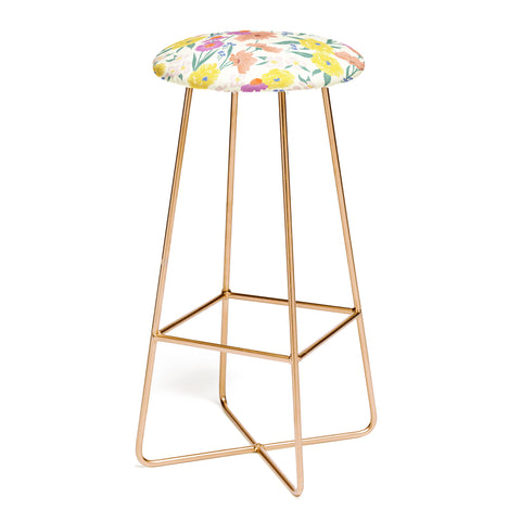 Schatzi Brown Whitney Floral Taupe Bar Stool