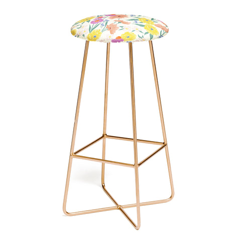 Schatzi Brown Whitney Floral Taupe Bar Stool