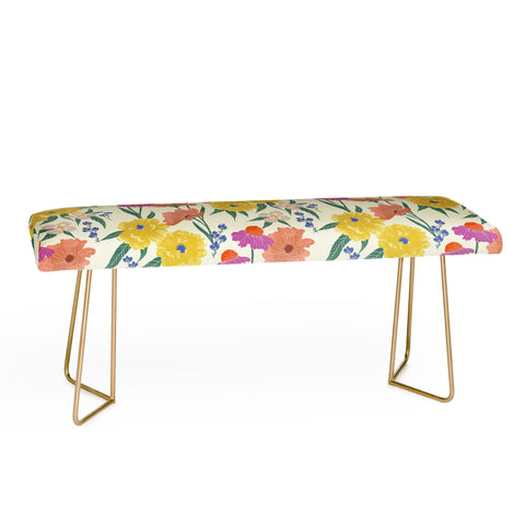 Schatzi Brown Whitney Floral Taupe Bench
