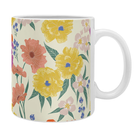 Schatzi Brown Whitney Floral Taupe Coffee Mug