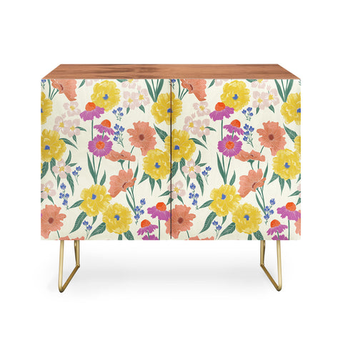 Schatzi Brown Whitney Floral Taupe Credenza