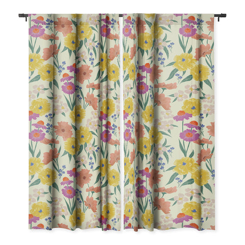 Schatzi Brown Whitney Floral Taupe Blackout Non Repeat