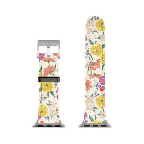 Schatzi Brown Whitney Floral Taupe Apple Watch Band