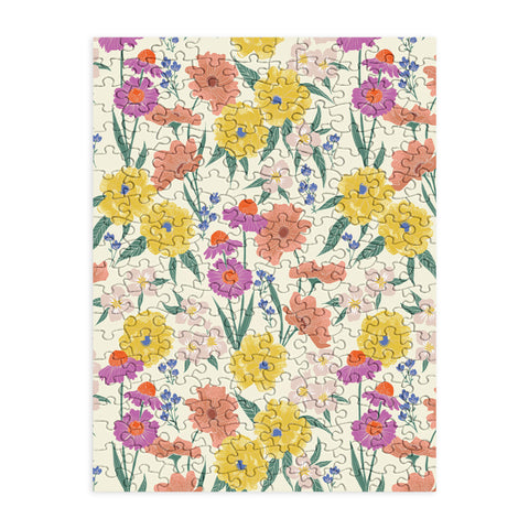 Schatzi Brown Whitney Floral Taupe Puzzle