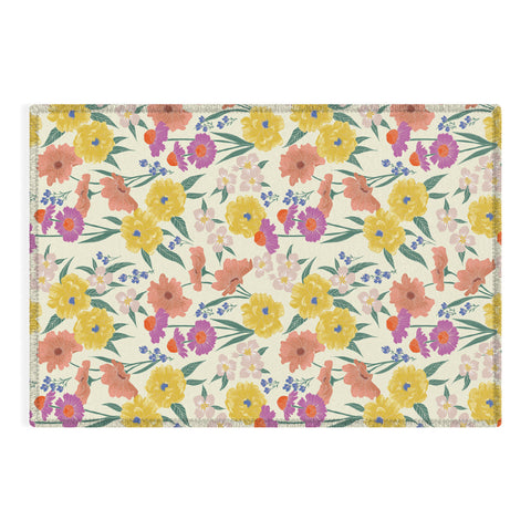 Schatzi Brown Whitney Floral Taupe Outdoor Rug