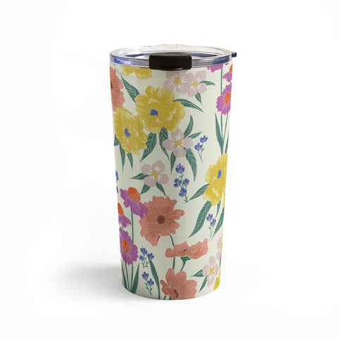 Schatzi Brown Whitney Floral Taupe Travel Mug