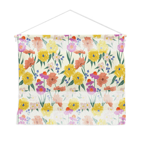 Schatzi Brown Whitney Floral Taupe Wall Hanging Landscape