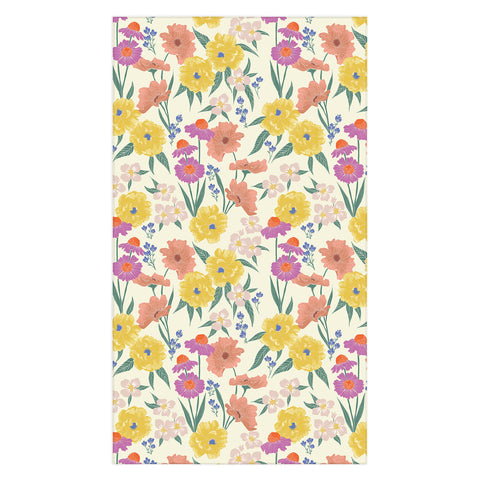 Schatzi Brown Whitney Floral Taupe Tablecloth