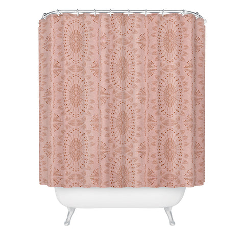 Schatzi Brown Willa Boho Dusty Pink Shower Curtain