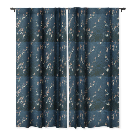 Sebastian Hilgetag Swim swim Blackout Window Curtain