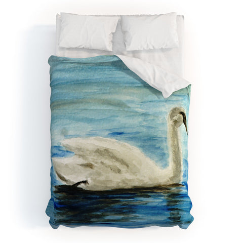 Seleneli_art swan I Duvet Cover