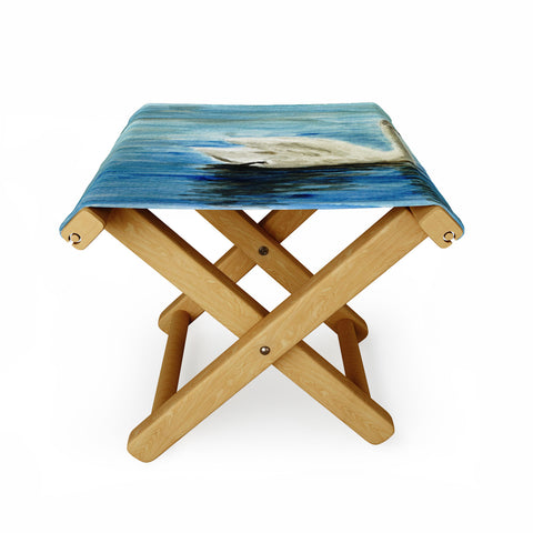 Seleneli_art swan I Folding Stool