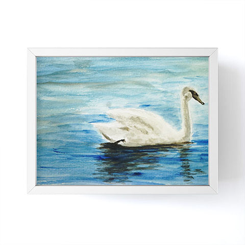 Seleneli_art swan I Framed Mini Art Print