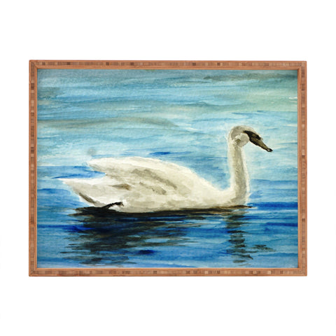Seleneli_art swan I Rectangular Tray