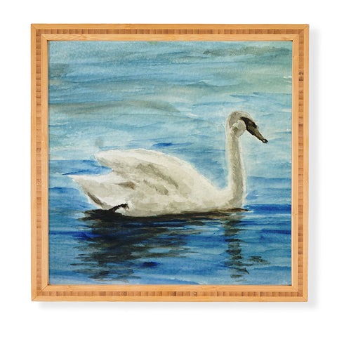 Seleneli_art swan I Framed Wall Art