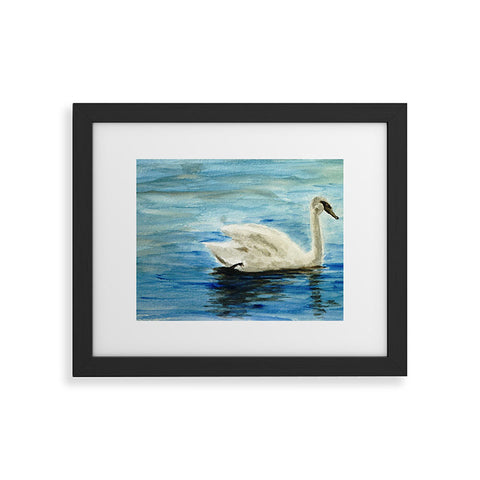 Seleneli_art swan I Framed Art Print