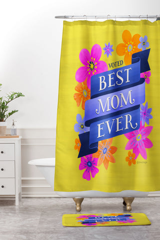 Seta Zakian Best Mom Ever Shower Curtain And Mat