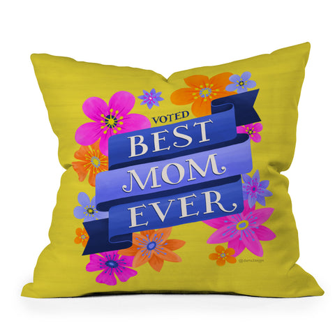 Seta Zakian Best Mom Ever Outdoor Throw Pillow