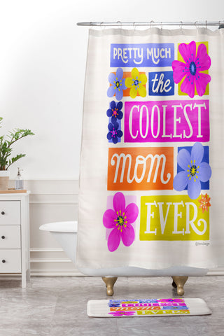 Seta Zakian Coolest Mom Ever Shower Curtain And Mat