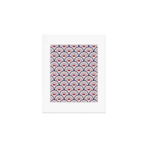 Seta Zakian Crab Scallop pattern Art Print
