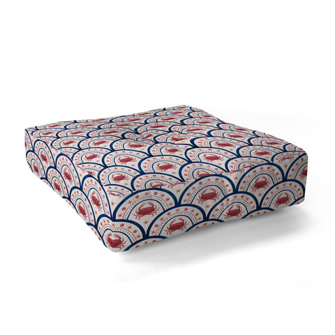 Seta Zakian Crab Scallop pattern Floor Pillow Square