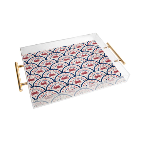 Seta Zakian Crab Scallop pattern Acrylic Tray