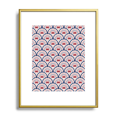 Seta Zakian Crab Scallop pattern Metal Framed Art Print