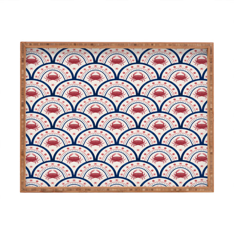 Seta Zakian Crab Scallop pattern Rectangular Tray