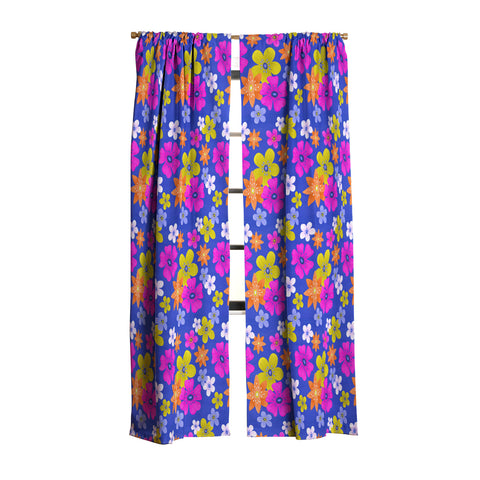 Seta Zakian Floral blue pattern Blackout Window Curtain