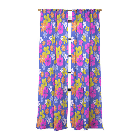 Seta Zakian Floral blue pattern Sheer Non Repeat