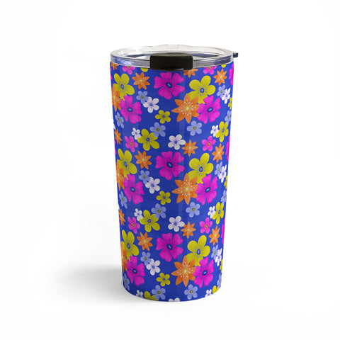 Seta Zakian Floral blue pattern Travel Mug
