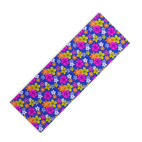 Seta Zakian Floral blue pattern Yoga Mat