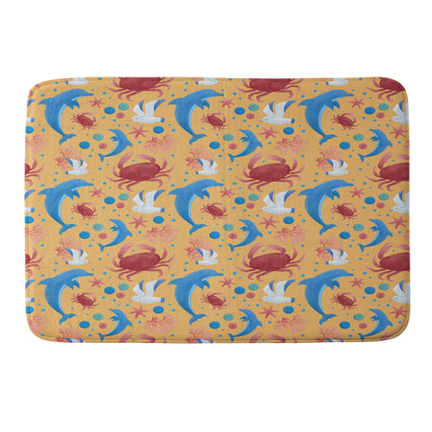Seta Zakian Sailing Sealife yellow Memory Foam Bath Mat