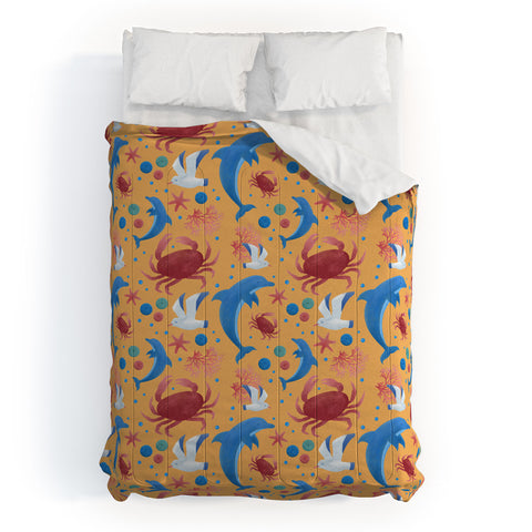 Seta Zakian Sailing Sealife yellow Comforter