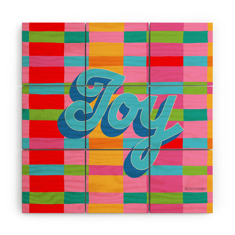 Seta Zakian Stripe Hype Joy Wood Wall Mural