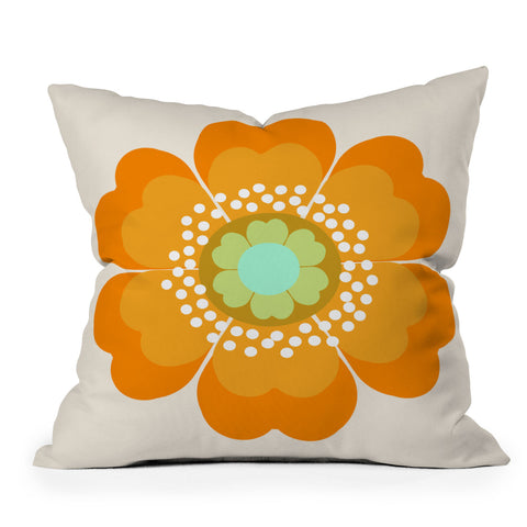 Seventy Eight Jivin 70s retro throwback art Outdoor Throw Pillow