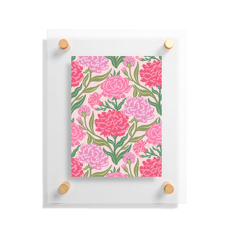 Sewzinski Carnations in Pink Floating Acrylic Print