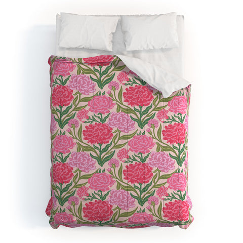 Sewzinski Carnations in Pink Comforter