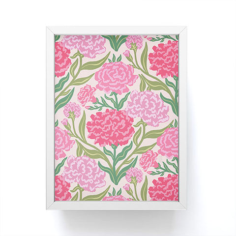 Sewzinski Carnations in Pink Framed Mini Art Print