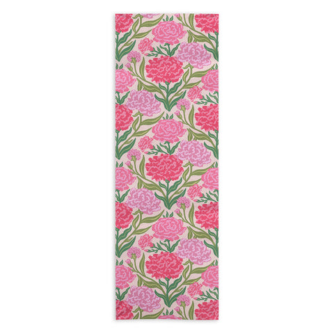 Sewzinski Carnations in Pink Yoga Towel