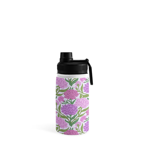 Sewzinski Carnations in Purple Water Bottle