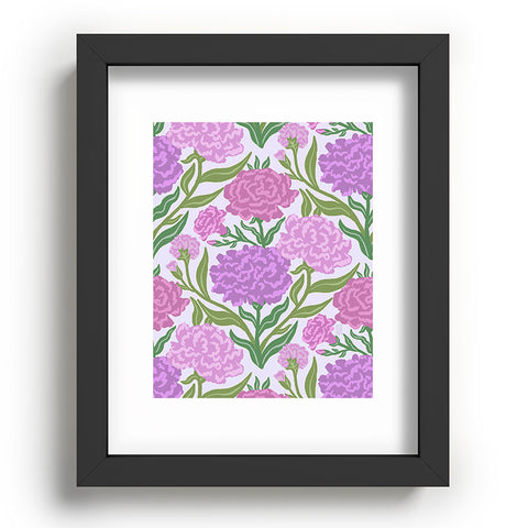 Sewzinski Carnations in Purple Recessed Framing Rectangle