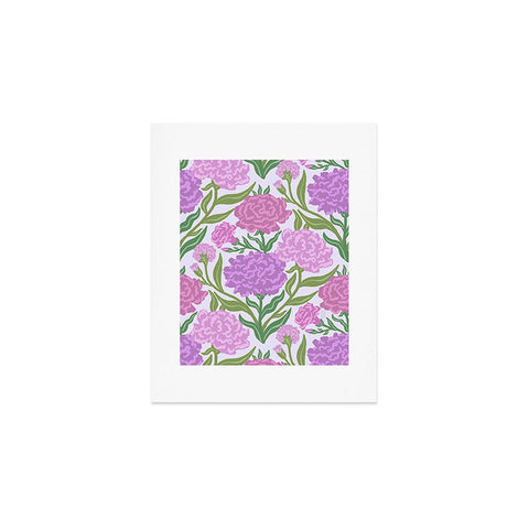 Sewzinski Carnations in Purple Art Print