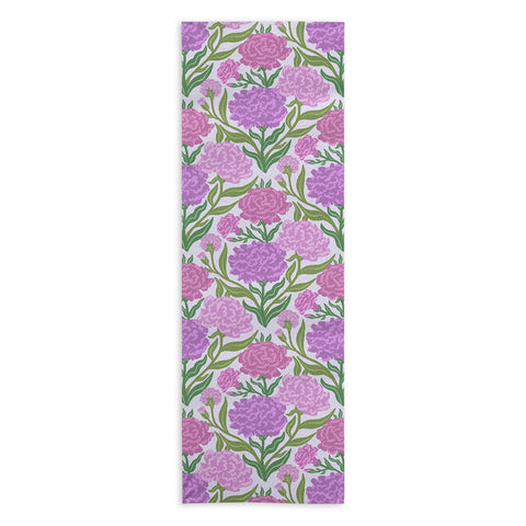 Sewzinski Carnations in Purple Yoga Towel
