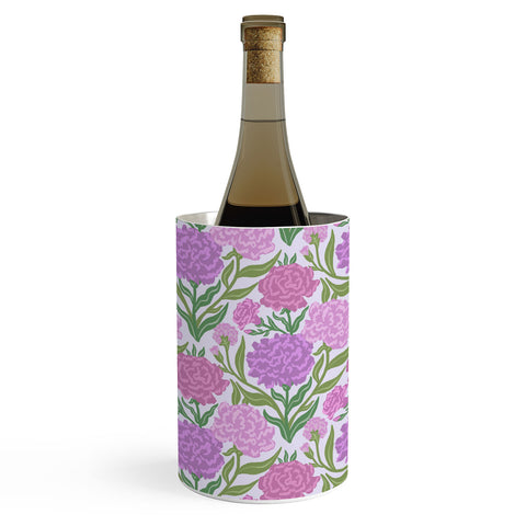 Sewzinski Carnations in Purple Wine Chiller